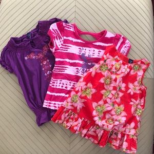 Lot of 3 Girls summer shirts 3T